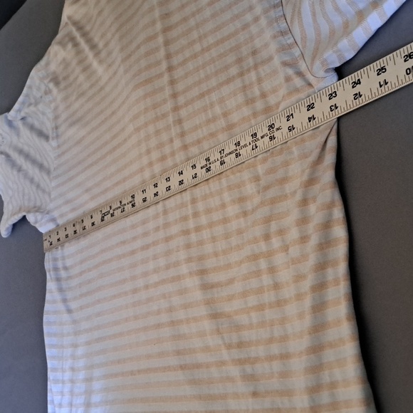 Peter Millar Shirt Large White Striped Cotton Short Sleeve Golf Polo - Picture 6 of 7